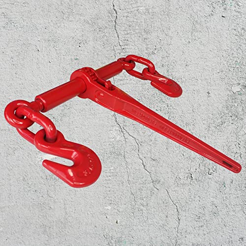 ENJ 4 Pack Ratchet Load Binder with 2 Grab Hooks, for 3/8-1/2 Grade 70 Transport Chain, Load Binder with 9,200 Pound Working Load Limit