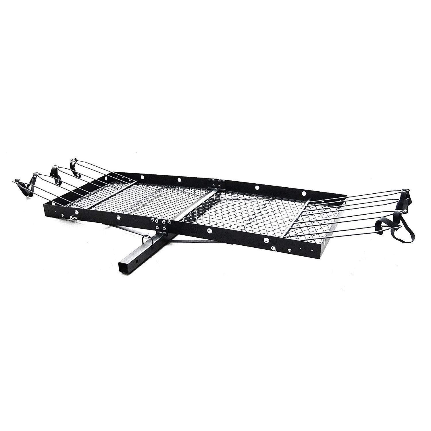 Tow Tuff Steel Cargo Carrier w/ 4-Bike Rack, Fits 2" Receiver, 500 lb Capacity, 27" x 62"
