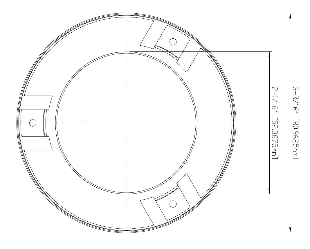 Tyco LFII White Flat Cover Plate - 139 Degrees