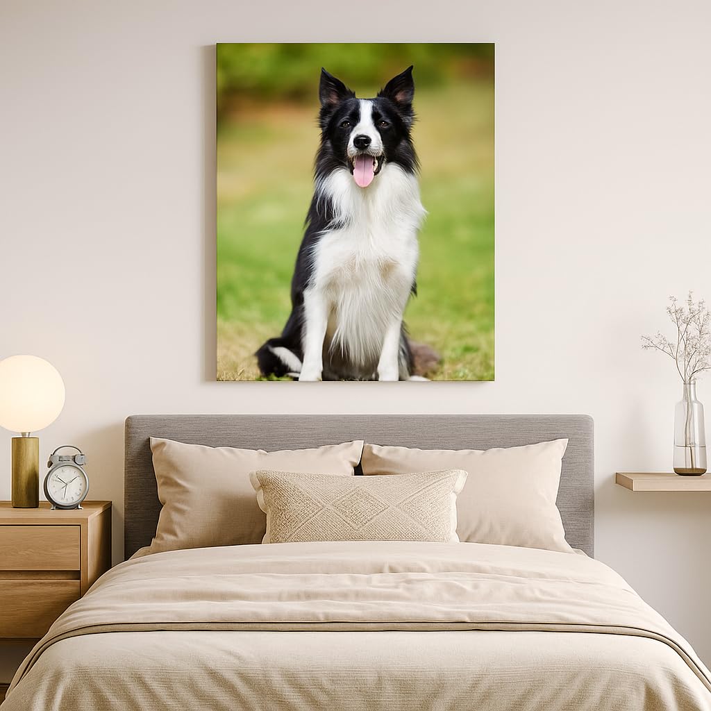 Custom Canvas Prints with Your Photos,Personalized Canvas Pictures Wall Art with Frame Customized Christmas Gifts for Friends,Family,Pets (16'' X 24'')