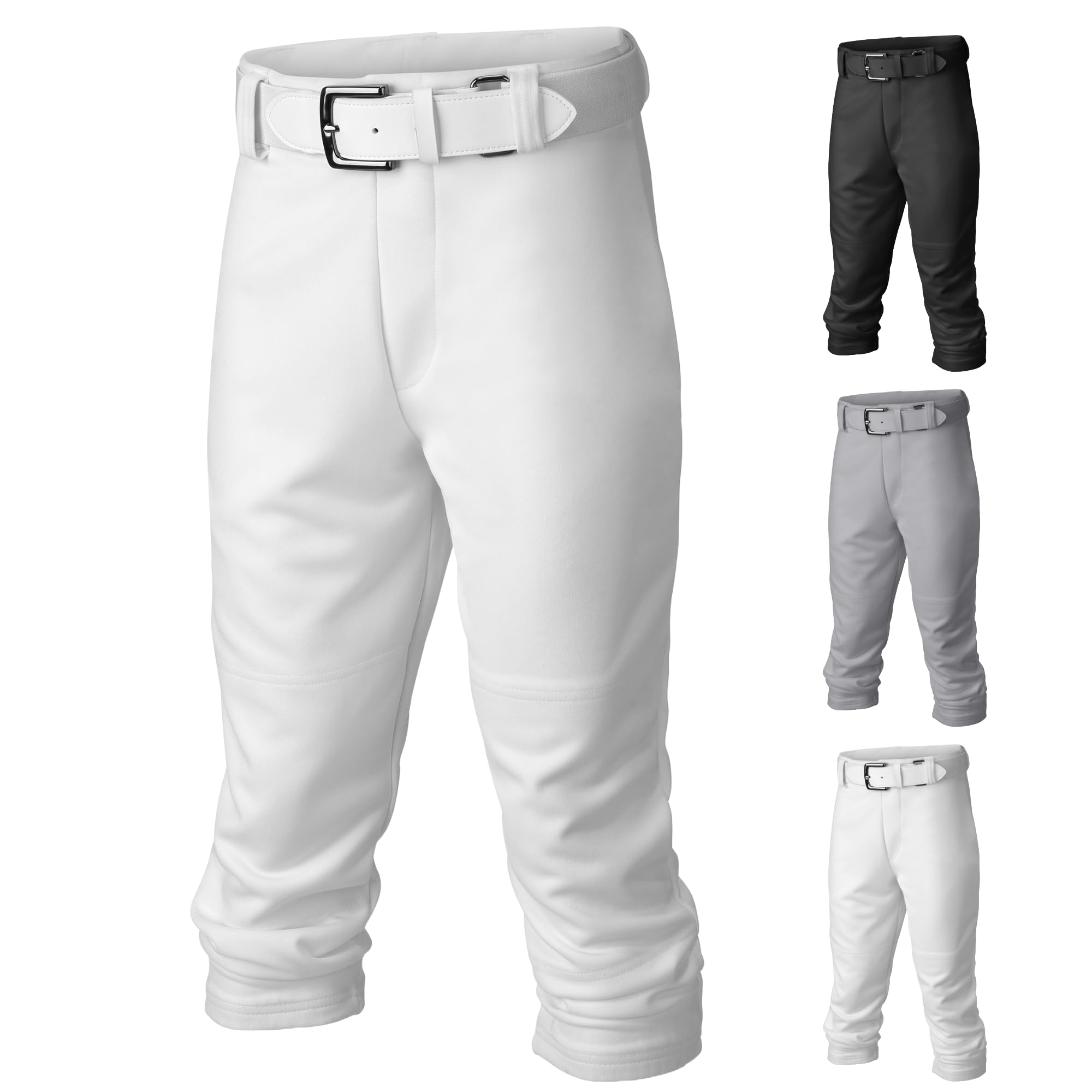 Easton | PRO+ Pull Up Baseball Pant | Youth | Full Length | Elastic Bottom | Youth White Y S