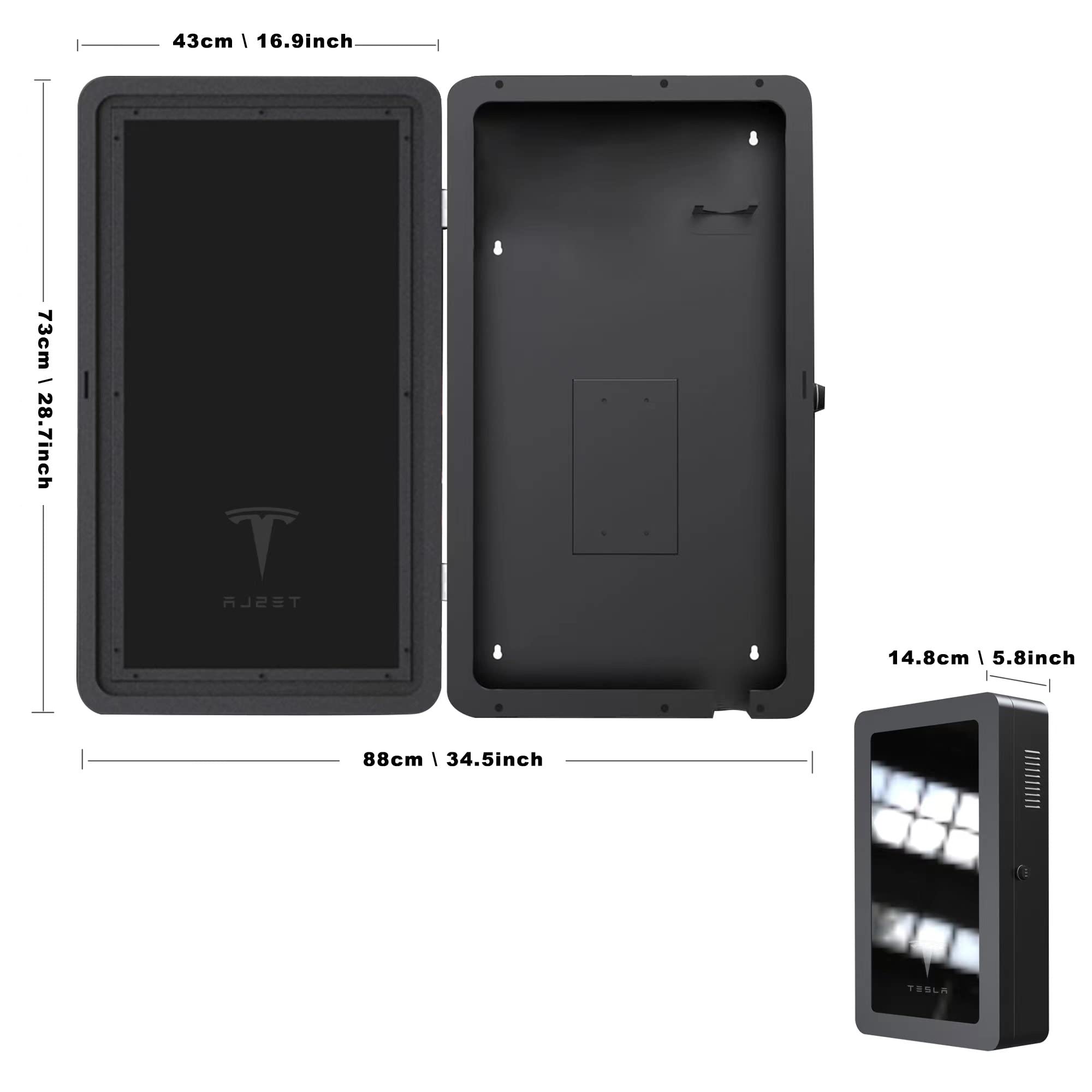 Vugosson Charger Station Box for Tesla Gen 3 Wall Connector, Waterproof Dustproof Charger Lock Box for Outdoor/Indoor Wall Charger, Charging Cable Organizer Charger Holder Case Accessories for Tesla