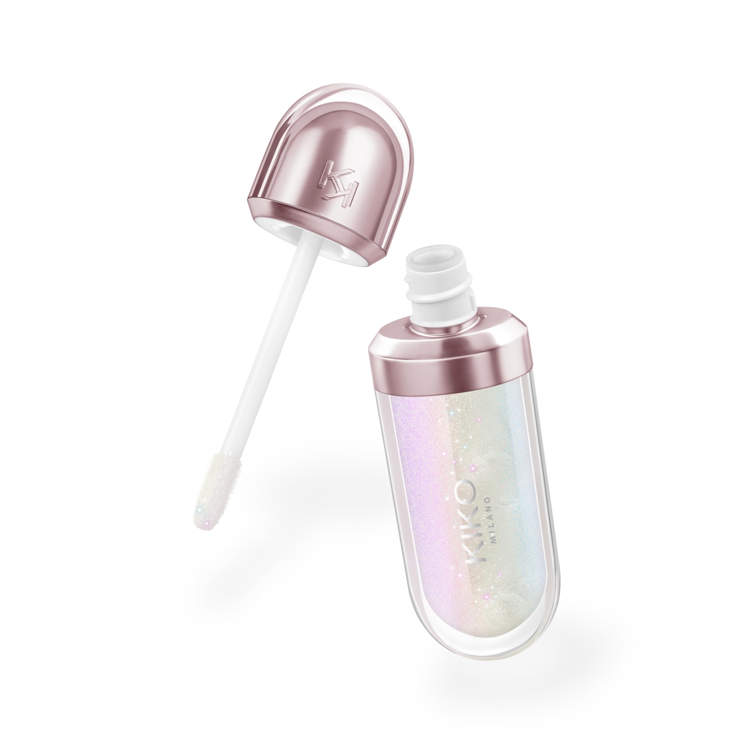 KIKO Milano 3D Hydra Lip Oil – Hydrating, Nourishing, High-Shine Lip Treatment, Non-Sticky, Moisturizing Formula with Vitamin E – 01 Milky Way – 6.5ml