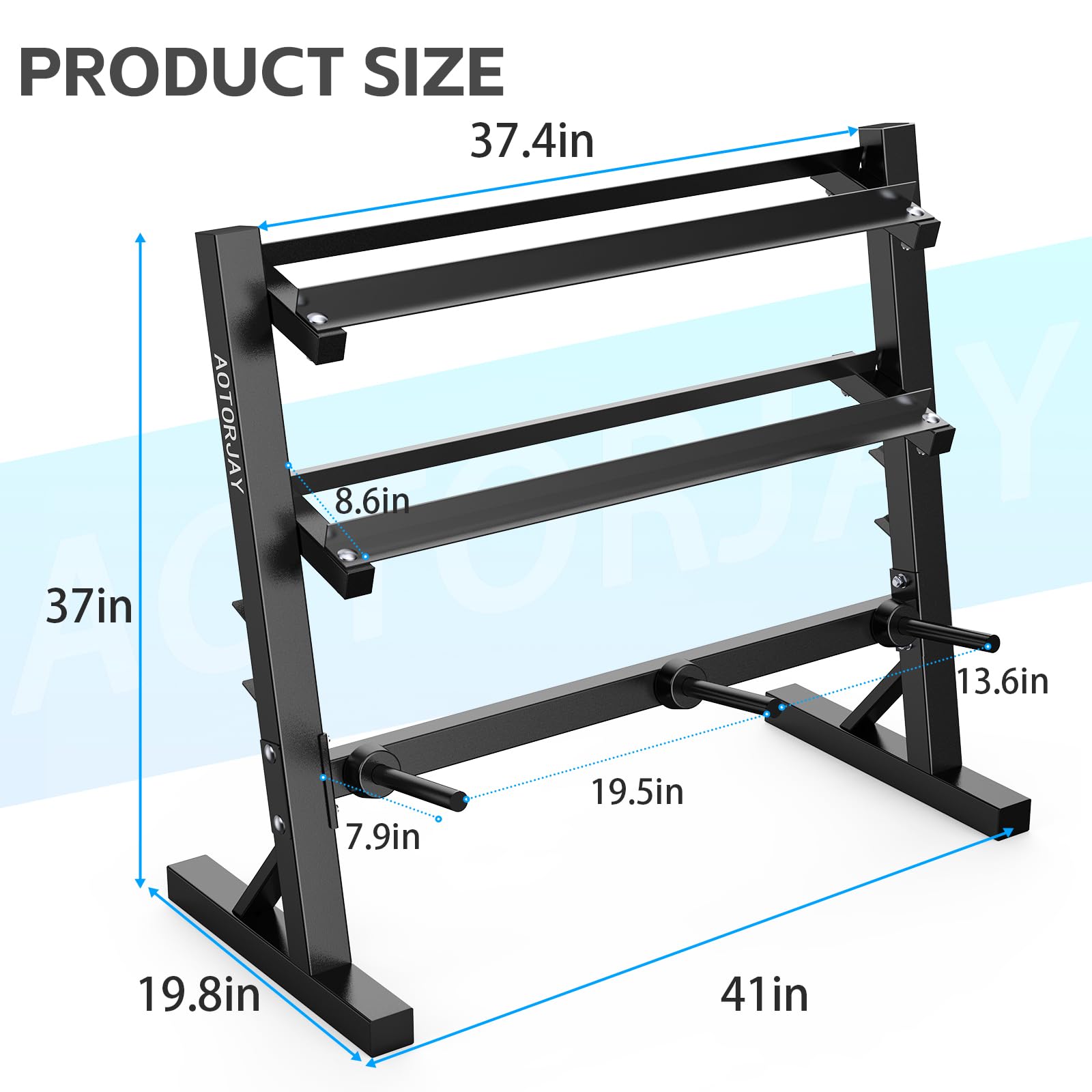 AOTORJAY Dumbbell Rack Home Gym Weight Rack Dumbbell Storage Rack Multi-layer Weights Holder