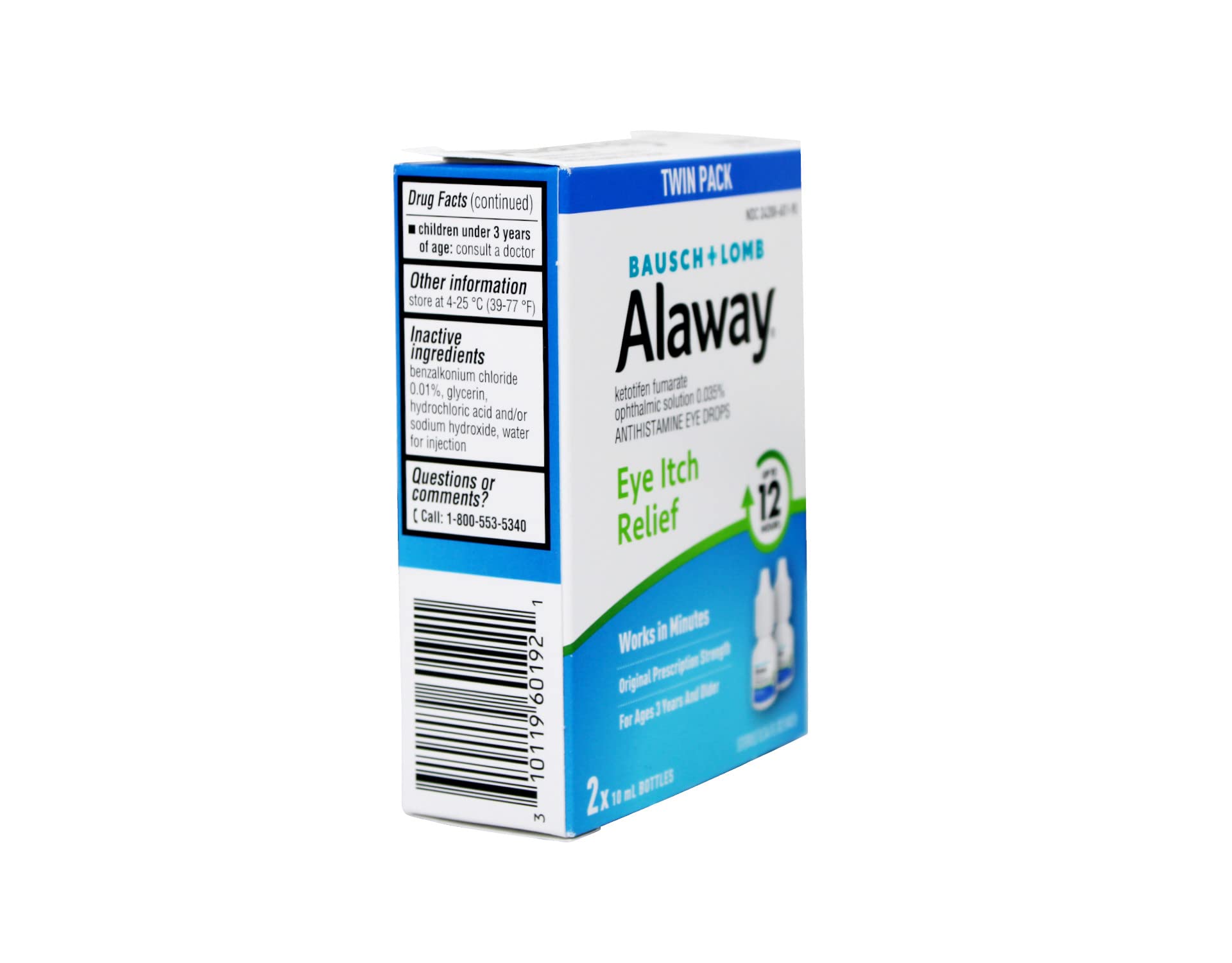 Alaway Allergy Eye Itch Relief Drops 10mL Twin Pack