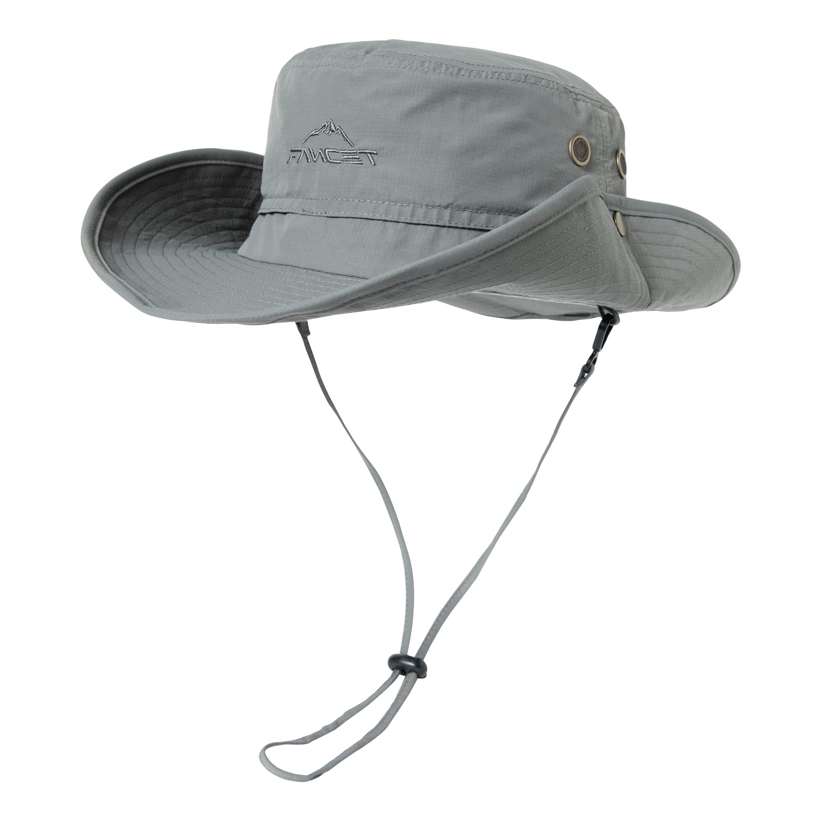 Comhats UPF 50 Sun Hats Wide Brim Summer Safari Hat Fishing Hiking Boonie Hats for Men Big Head Waterproof Light Grey Large X-Large XL XXL