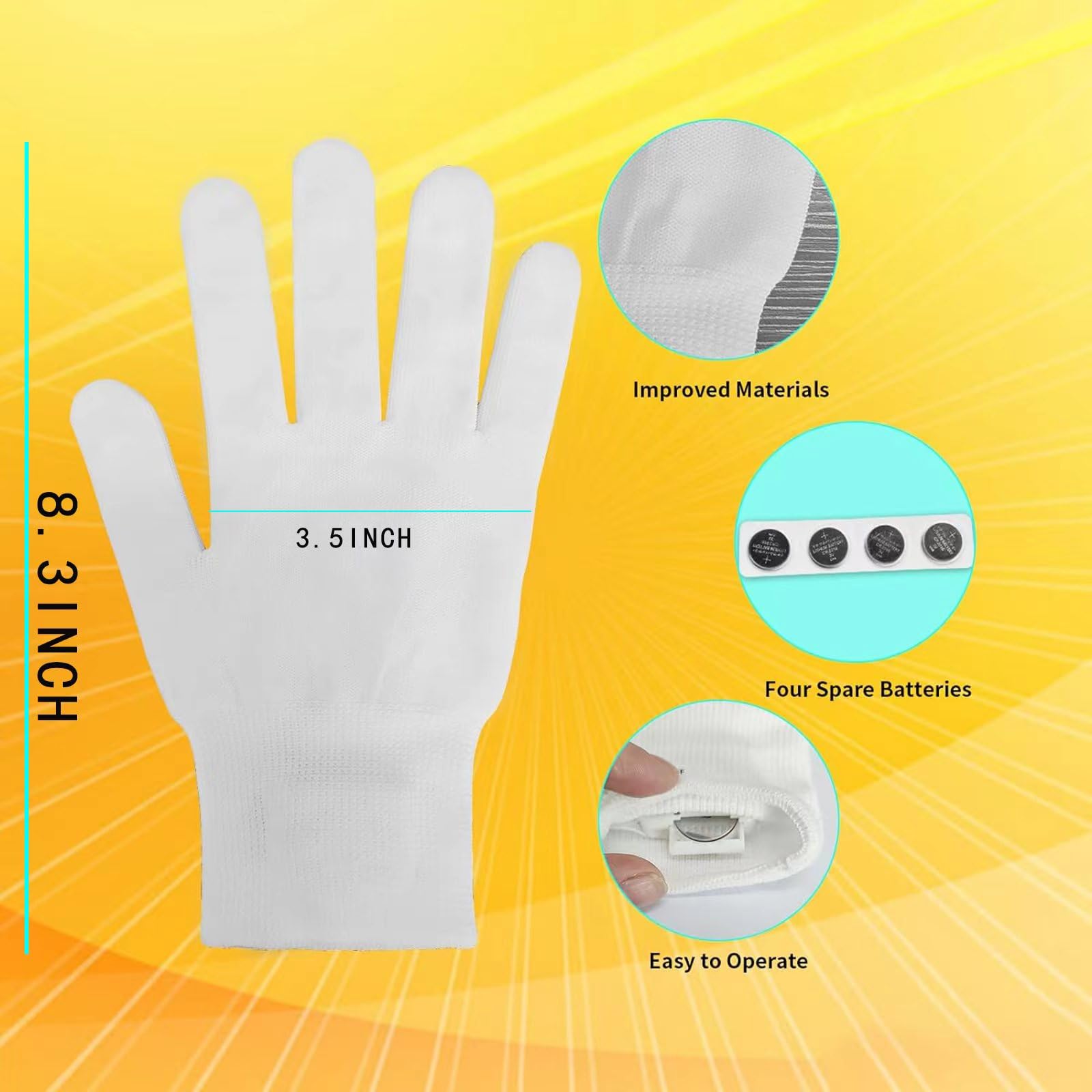 COLEDRE Led Gloves Boys Toys Gifts Age 6-12 Years Old Stocking Stuffers 12 Colors Light Up Birthday Halloween Party for Kids Adults Teens(1PM)