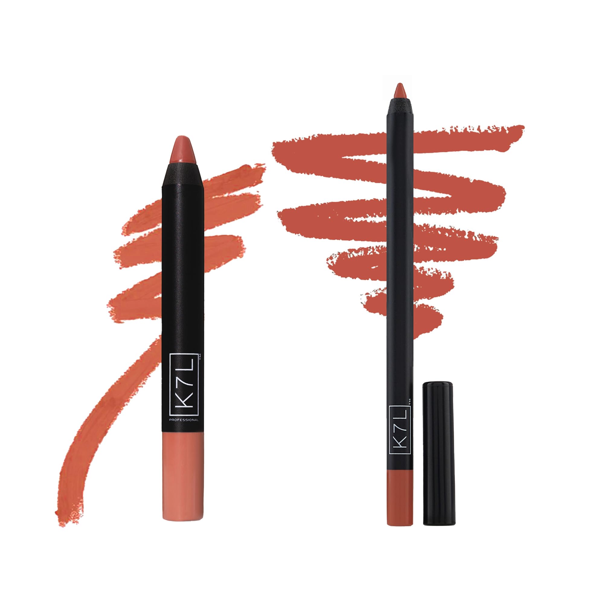 K7L Light Brown Matte Lipstick and Brown Lip Liner - Waterproof and Smudgeproof