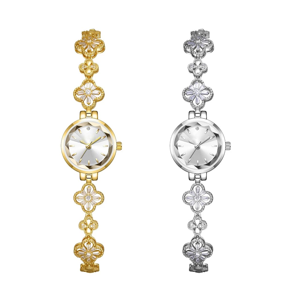 BESTKANG Luxury Ladies Hollow Four Leaf Grass Bracelet Chain Watches Waterproof Fashion Dress Quartz Watch