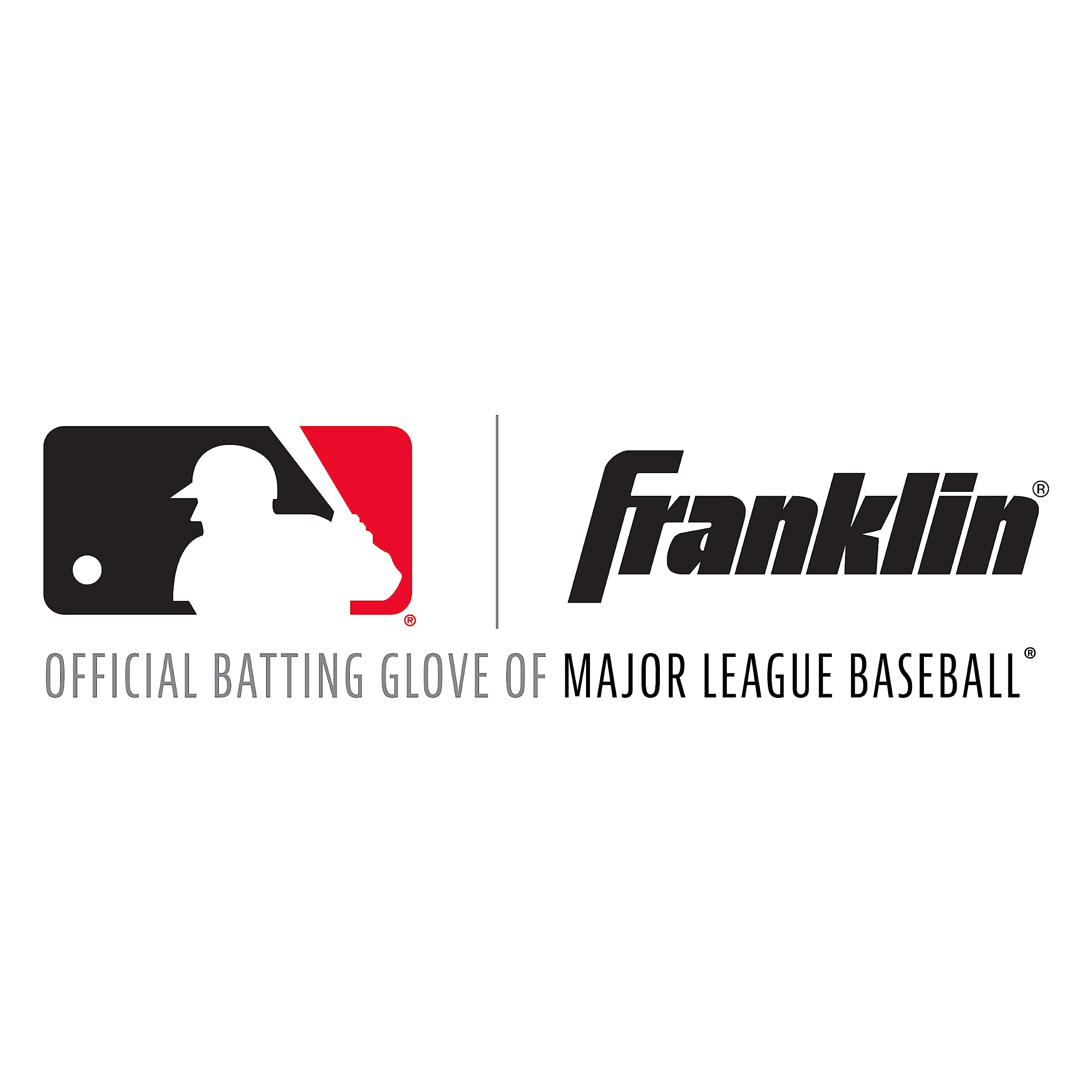 Franklin Sports CFX Pro Batting Gloves - Official MLB Baseball Softball Gloves - Premium Leather - Adult Small - Gray Chrome