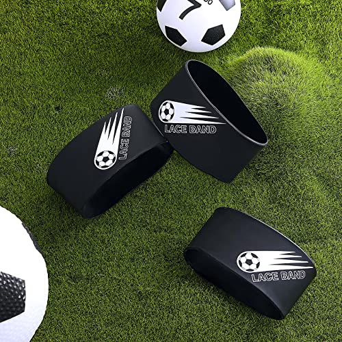 Patelai 4 Pcs Soccer Cleat Lace Cover Football Shoe Band Soccer Shoe Cover Football Cleat Bands Youth Adult for Season(Kids,White)