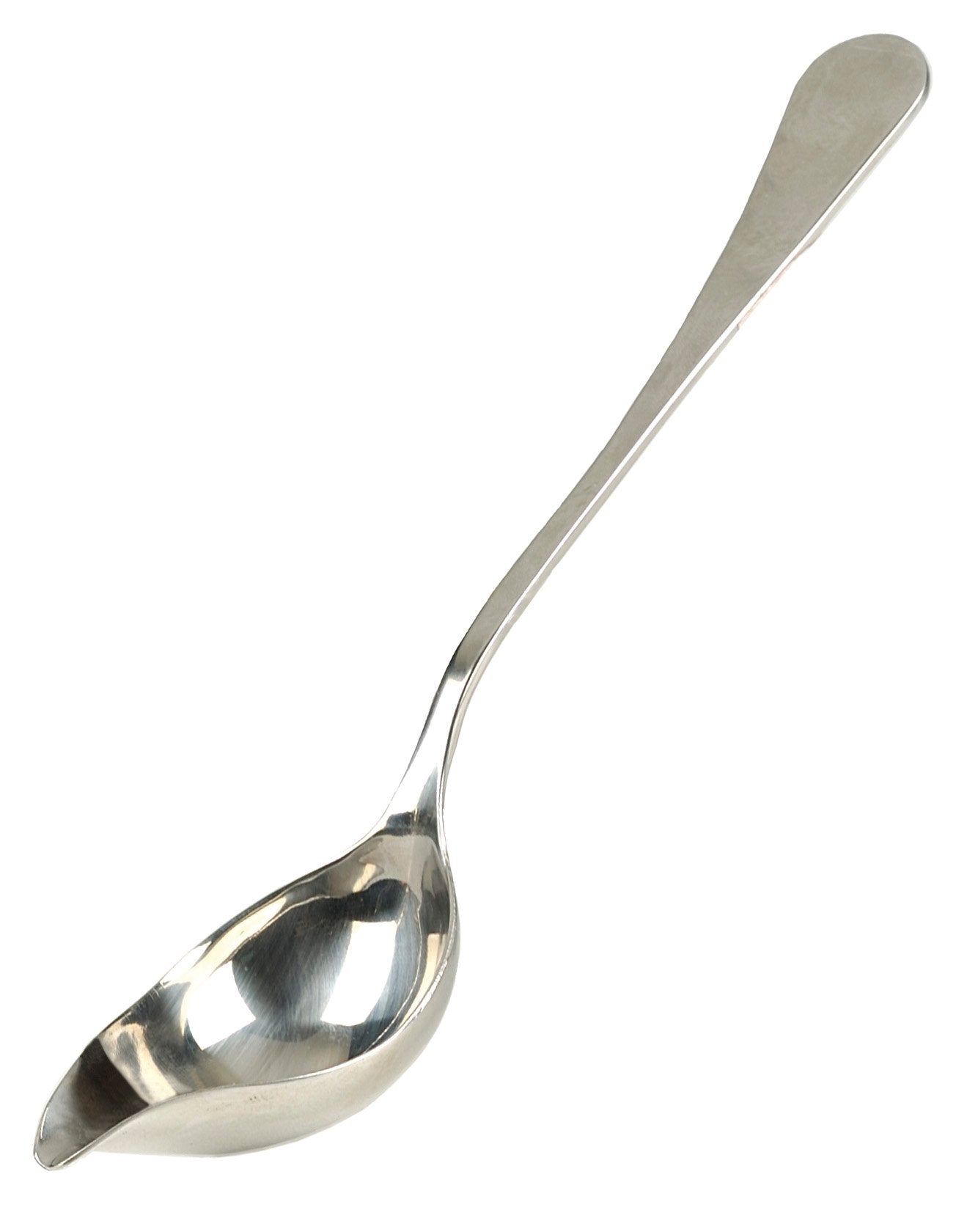 RSVP International Endurance Culinary Sauce Spoon, Mini Ladle with Gravy Pour Spout, Dishwasher Safe, 18/8 Stainless Steel, 9x1.75x2"