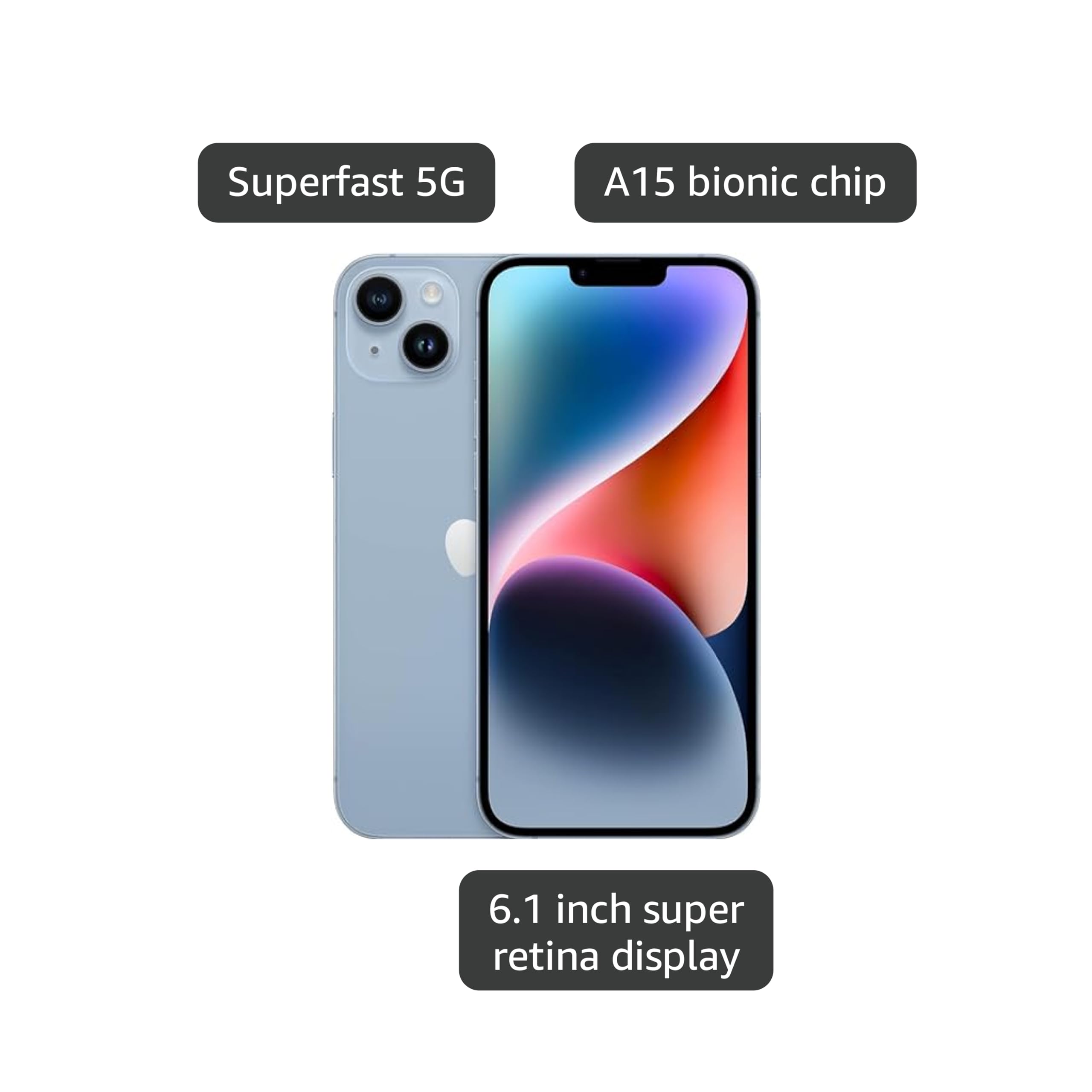 Apple iPhone 14, 128GB, Blue for T-Mobile (Renewed)