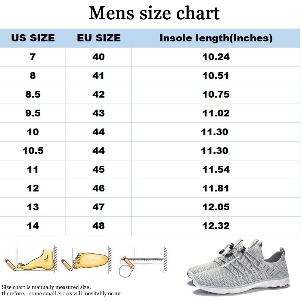 DLGJPA Men's Lightweight Quick Drying Water Shoes for Beach or Water Sports Slip On Walking Shoes Green 10