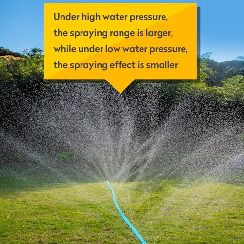 Winisok Sprinkler Soaker Hose 15FT - Heavy Duty Sprinkler Hose, Efficient Saving Water Hose for Garden Lawn Irrigation System with 10 Pack Staples