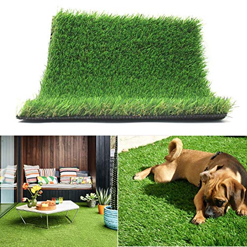 Realistic Thick Artificial Grass Turf -Indoor Outdoor Garden Lawn Landscape Synthetic Grass Mat - Thick Fake Grass Rug (Sample-1FTX1FT(1 Square FT))