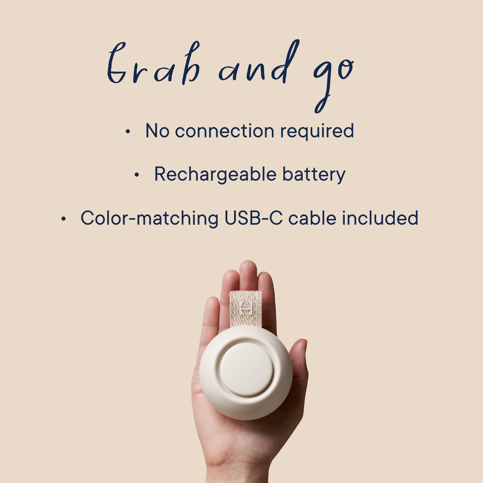 Hatch Rest Go | Portable Sound Machine for Babies and Kids | Baby Sleep Soother | 10 Soothing Sounds | White Noise | Shush | Travel | Registry gift | Baby shower | Clips on Baby Stroller | Putty