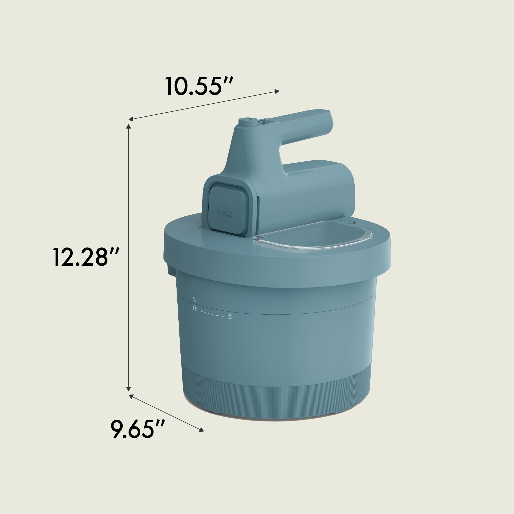 bella 3.5 Qt Hand & Stand Mixer, 2 in 1 Electric Mixer with Bowl, Dough Hook, Whisk & Egg Beater, Multifunctional Handheld Mixer for Baking, 200 Watt, Surf