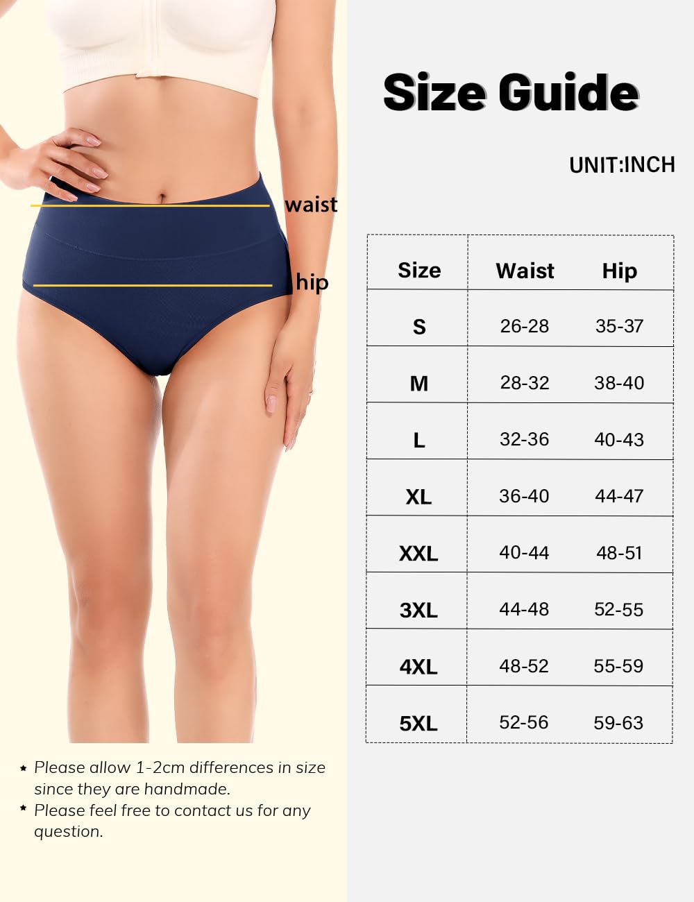 Molasus Incontinence Underwear for Women High Absorbency Period Leakproof Cotton Underwear Heavy Flow Menstrual Protective Plus Size Panties Bladder Control Briefs 3 Pack,Multicolor,XX-Large