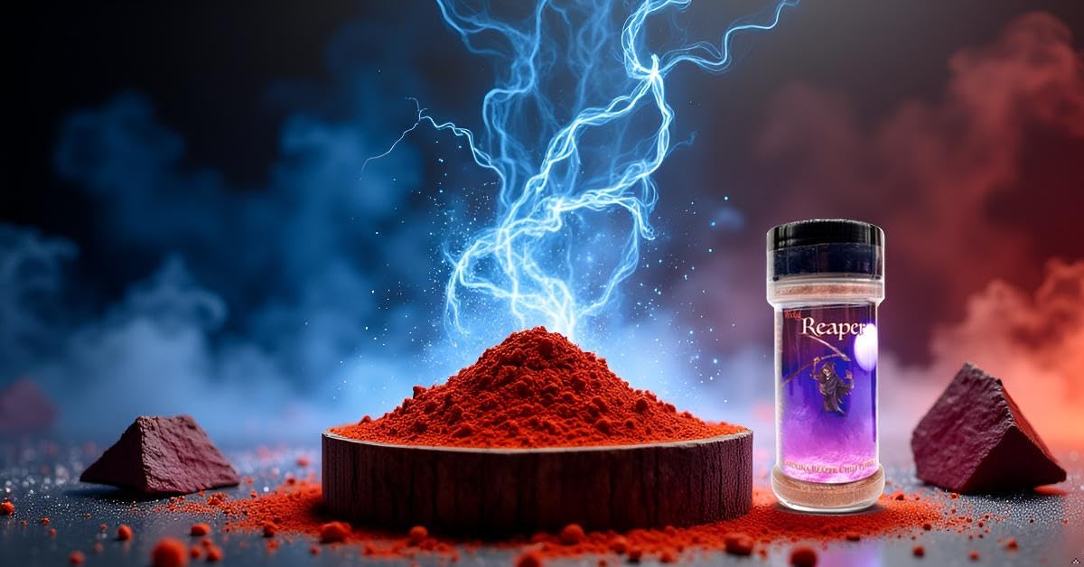 Wicked Reaper Carolina Reaper Chili Powder β 2 oz | Extreme Heat Dried Spice, 2.2 Million+ Scoville Heat Units | All-Natural Ghost Pepper Alternative