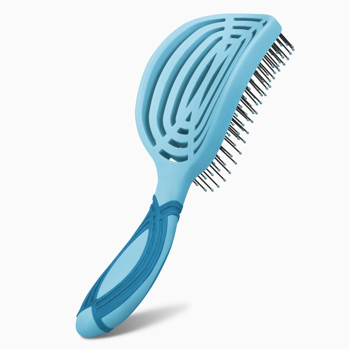 NuWay 4HAIR® DoubleC PRO® U.S. Patented Double Curved Detangling Brush is Hair Dryer Safe (Sea Foam)