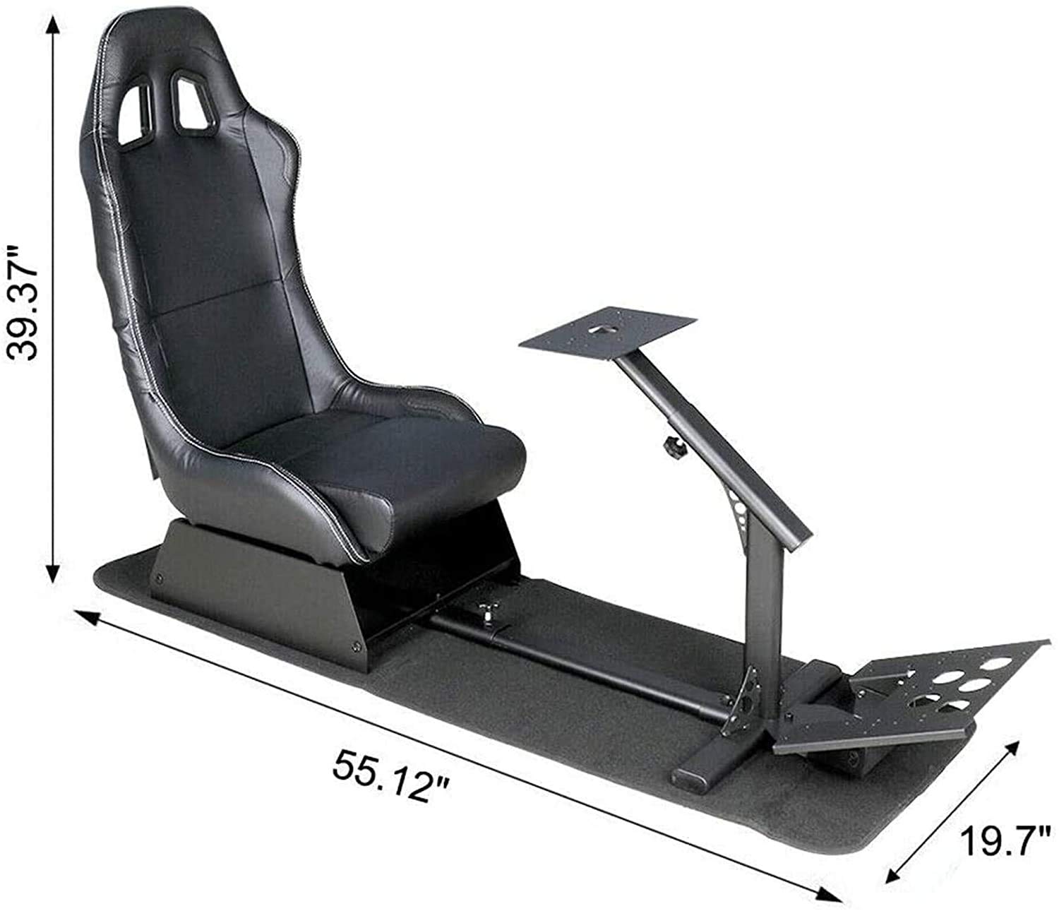 Dshot Racing Wheel Stand with seat Driving Seat Racing Simulator Cockpit Recliner with Gear Shift Mount for PS4, PS3, Xbox One, Xbox 360, Logitech, Thrustmaster