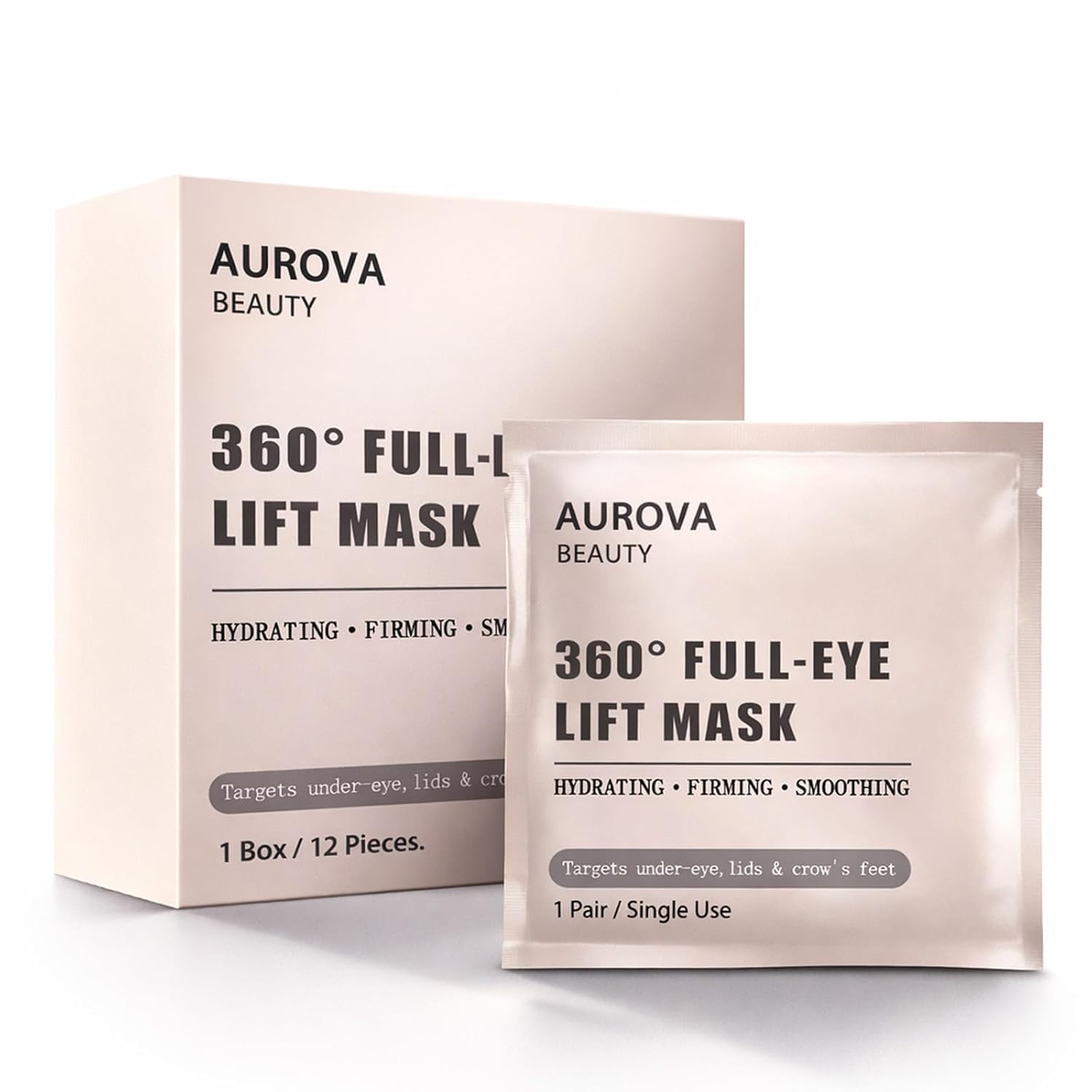 Gengyve Aurova Beauty Eye Mask, HYDRATING, FIRMING, SMOOTHING, Eye Mask with Bio-Collagen Peptide Complex & Vitamin C(1Set/12 Patch)