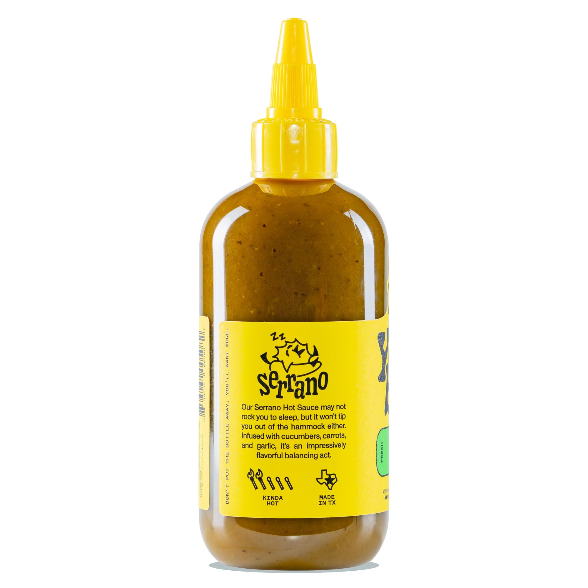 Serrano Hot Sauce by Yellowbird - Serrano Pepper Sauce with Serrano Peppers, Cucumbers, and Lime - Plant-Based, Gluten Free, Non-GMO Hot Pepper Sauce - Homegrown in Austin - 9.8 oz