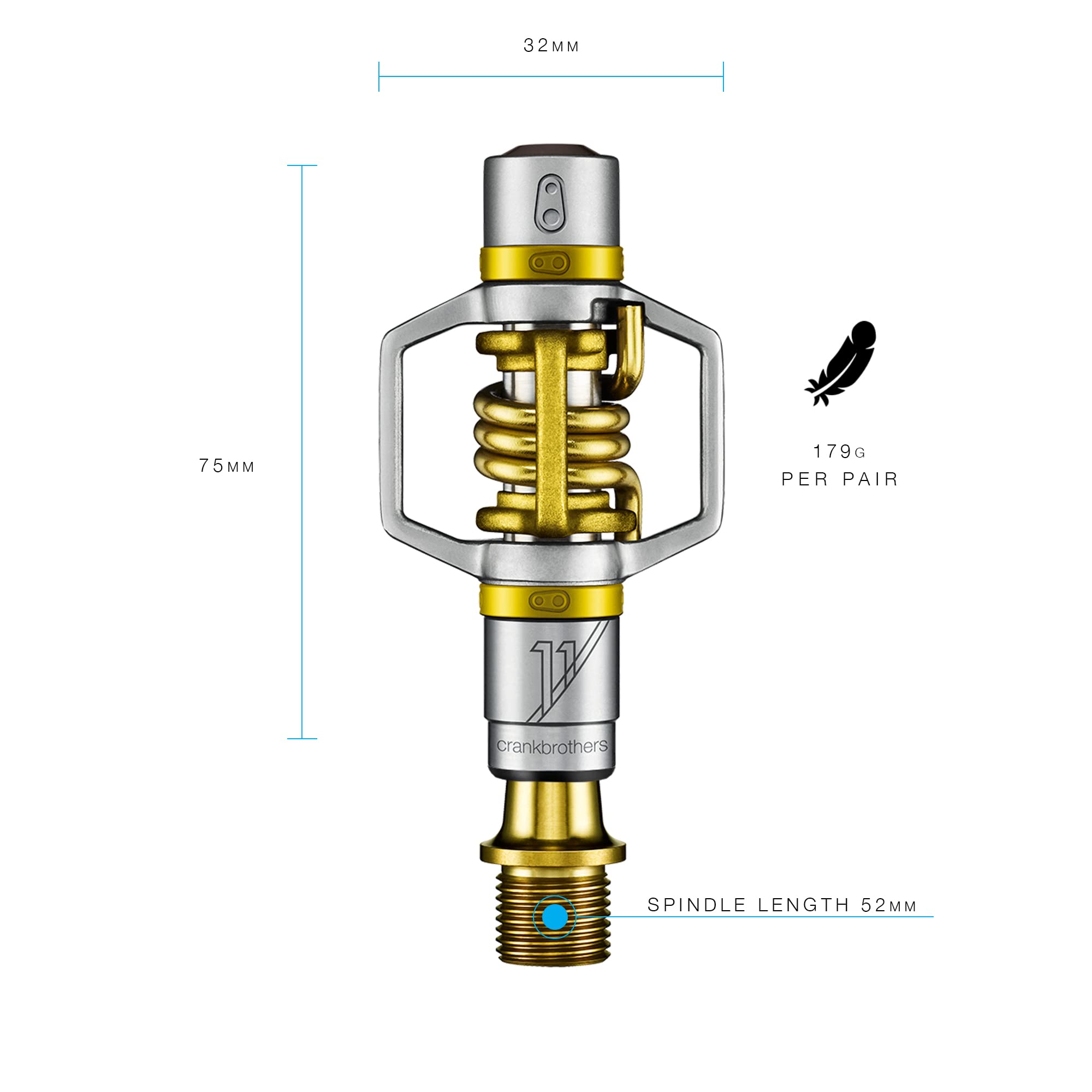 Crankbrothers MTB Pedals Eggbeater 11 Gold