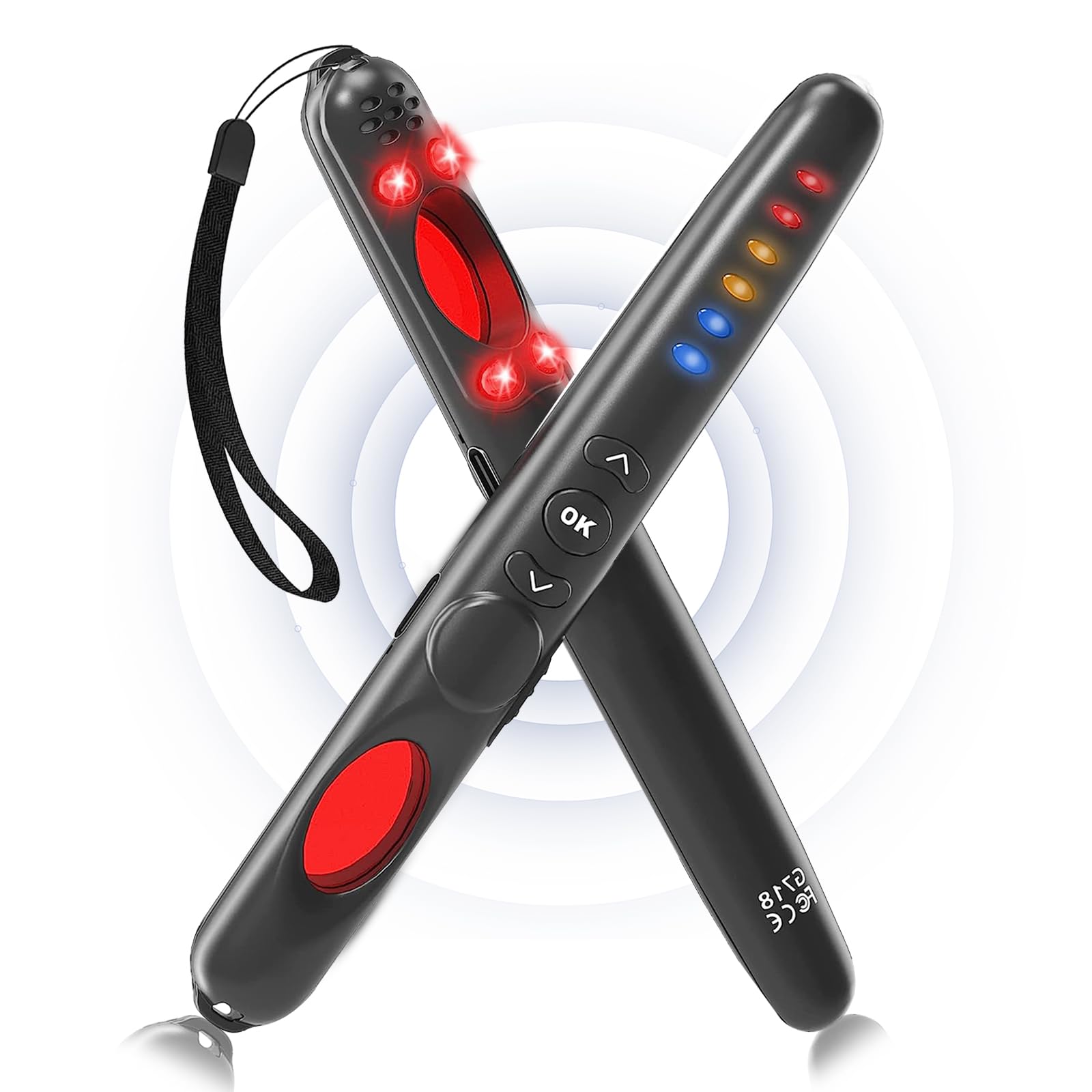 Hidden Camera Detectors, Spy Camera Detector, Bug Detector, RF Detector, Car GPS Tracker Detector, Listening Device Detector - 6 Levels Sensitivity, 4 Professional Modes Protect Your Privacy