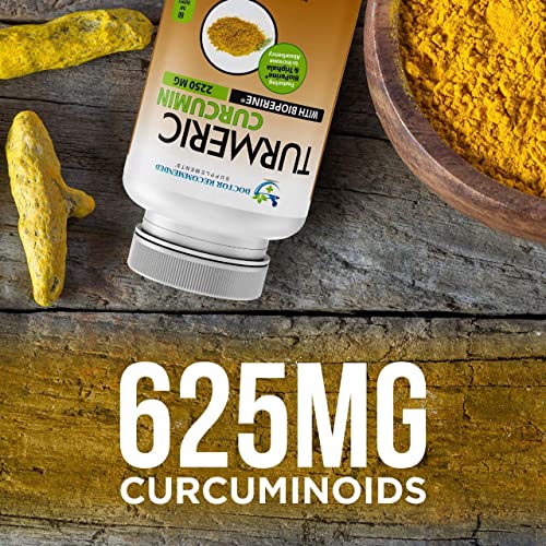 Turmeric Curcumin with Triphala - 2250mg/d - Veggie Caps - 95% Curcuminoids with Black Pepper Extract (Bioperine) - 750mg Capsules - 100% Organic - Most Powerful Turmeric Supplement (180 Count)