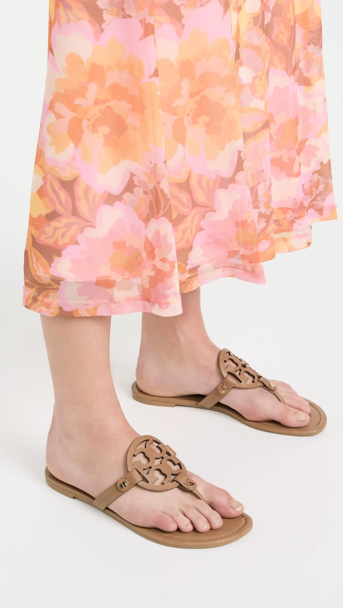 Tory Burch Women's Miller Sandals, Almond Flour, 10 Medium US