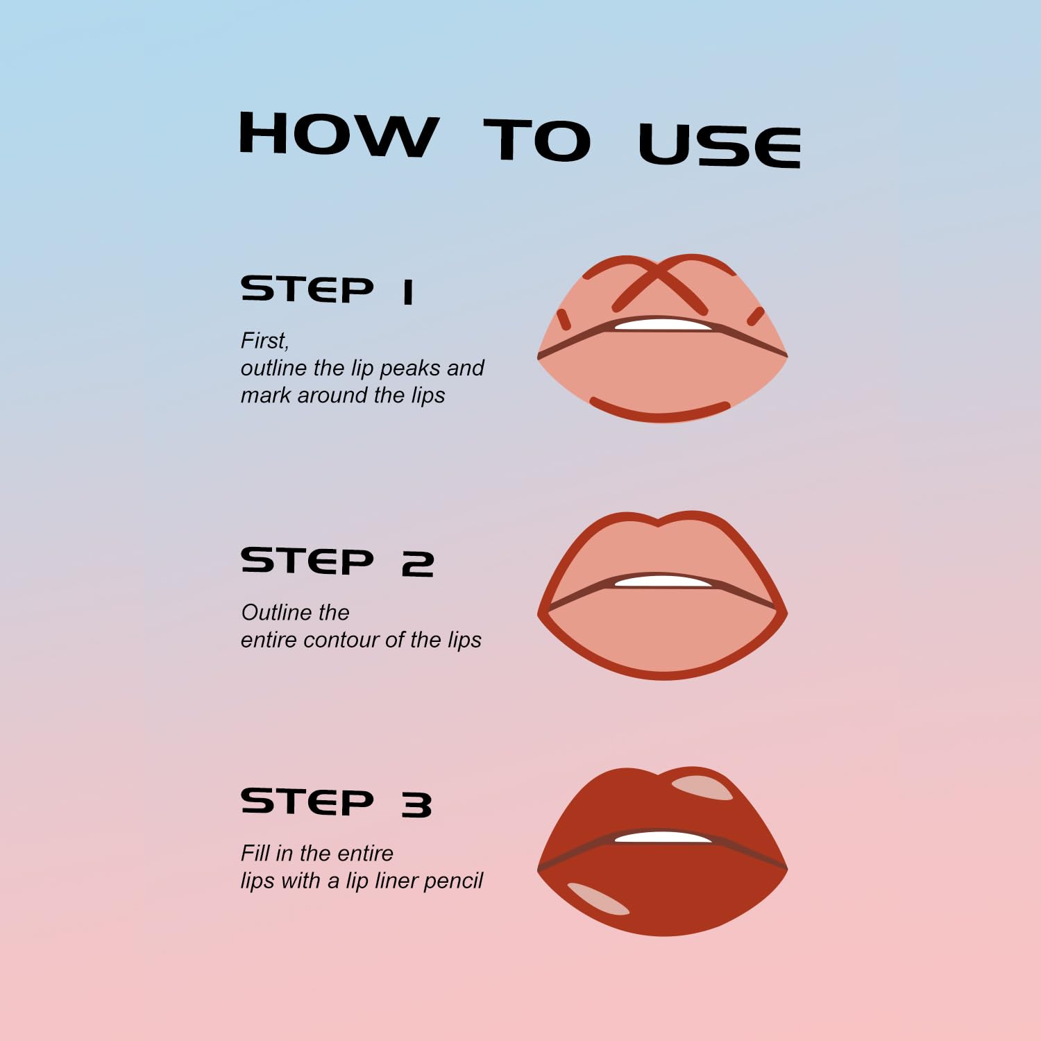 YOUNG VISION 6-Pc Liquid Lipstick & Lipliner Set, Lip Stain Tint Collection - Gourd-Shaped, Durable, Easy Glide, Nude Matte Shades Lip Contour/Lipliner Application, Gift for Women