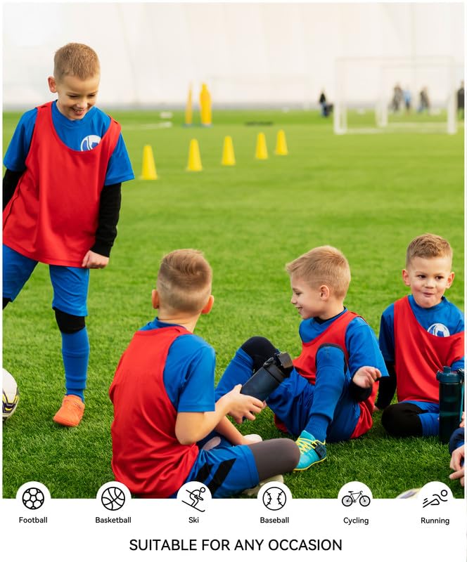 G Gradual Youth Boys Compression Thermal Shirt Long Sleeve Fleece Undershirt for Boy Football Baseball Soccer Base Layer(Black,XS)