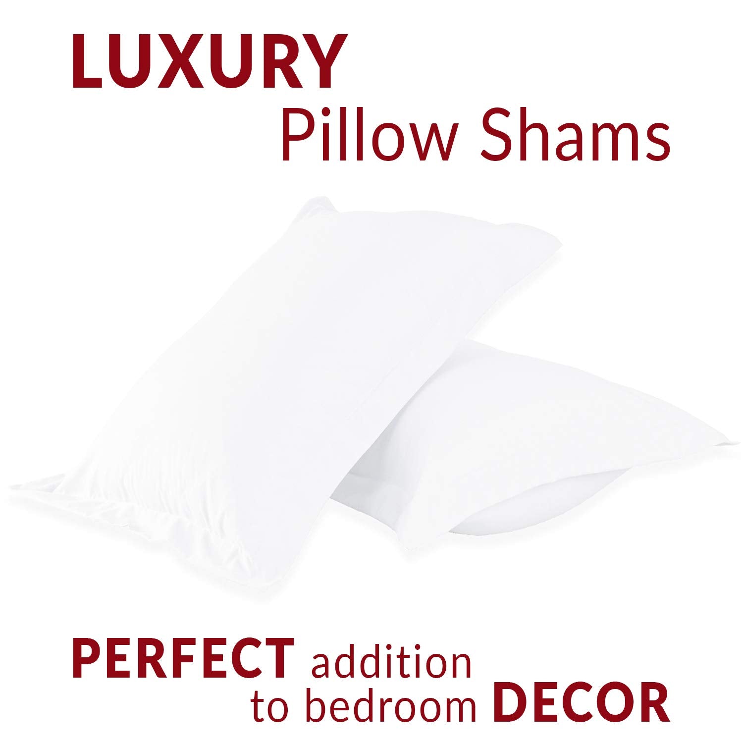 Mellanni Bed Sheet Set + 2 Pillow Shams Bundle&Save - Hotel Luxury Bedding Sheets & Pillowcases - Bundle Includes: 4pcs Bed Sheet Set and 2 Pillow Shams with 2" Flange (Full/Standard, White)