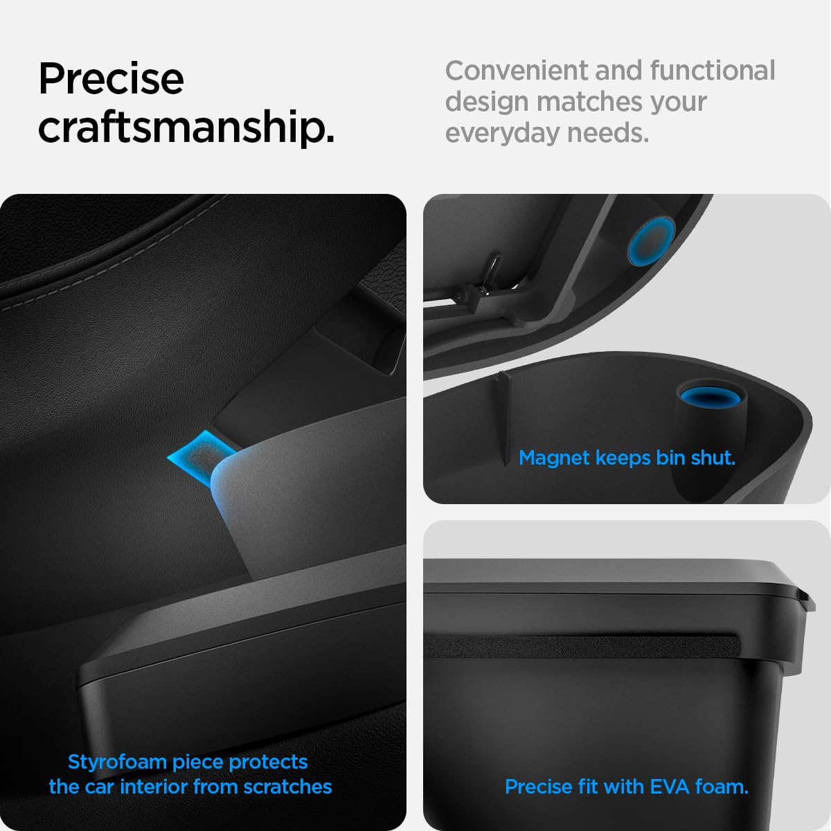 Spigen Driver Side Door Pocket Car Trash Can for Tesla Model 3 Highland (Standard, Premium & Performance 2026/2025/2024)
