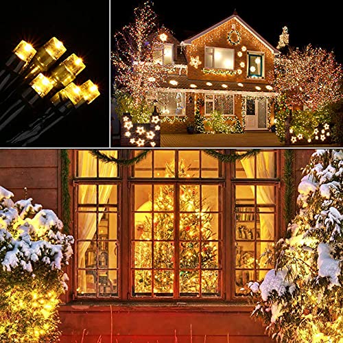 Toodour Solar Halloween Lights, 72ft 200 LED 8 Modes Red Halloween String Lights, Waterproof Solar Lights String for Garden, Patio, Fence, Holiday, Party, Balcony, Outdoor Halloween Decorations