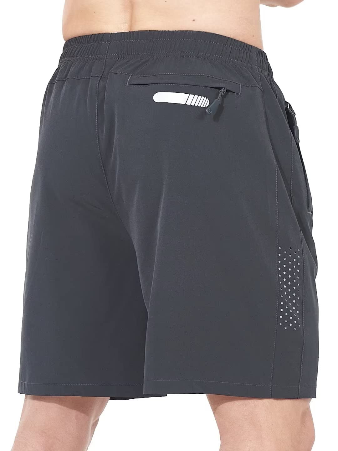 NORTHYARD Men's Athletic Hiking Shorts Quick Dry Workout Shorts 7"/ 9"/ 5" Lightweight Sports Gym Running Shorts Basketball Exercise DARKGREY L