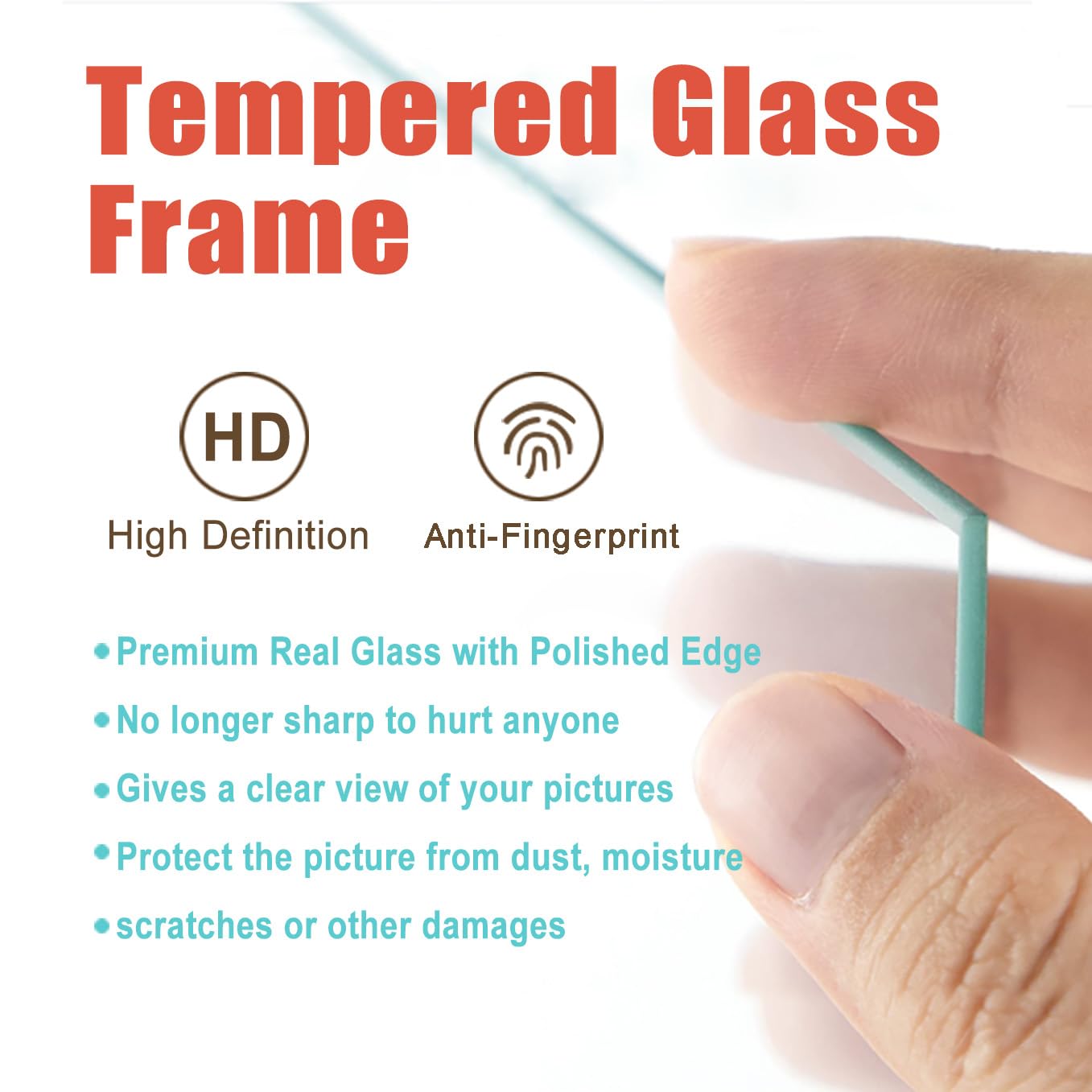 TKYGU11x14 Picture Frame mat to 8x10 set of 2Natural, Minimalist 11x14 Poster Frame, HD tempered glass 11"x14"Wood Frame, MDF Wood Picture Frames for Wall Art Photo and Prints for Home Decor