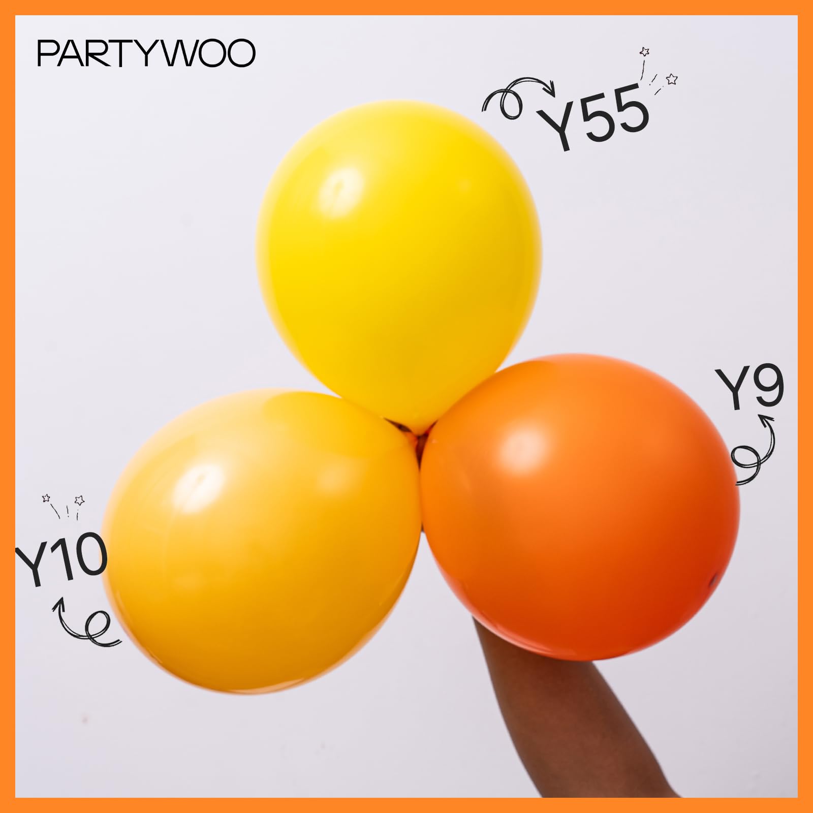 PartyWoo Balloons 90 pcs Different Sizes of 18 12 10 5 Inch Orange Fall Balloon Arch Kit Garland for Thanksgiving Halloween Little Cutie Baby Shower Birthday Party Decorations Orange-Y9