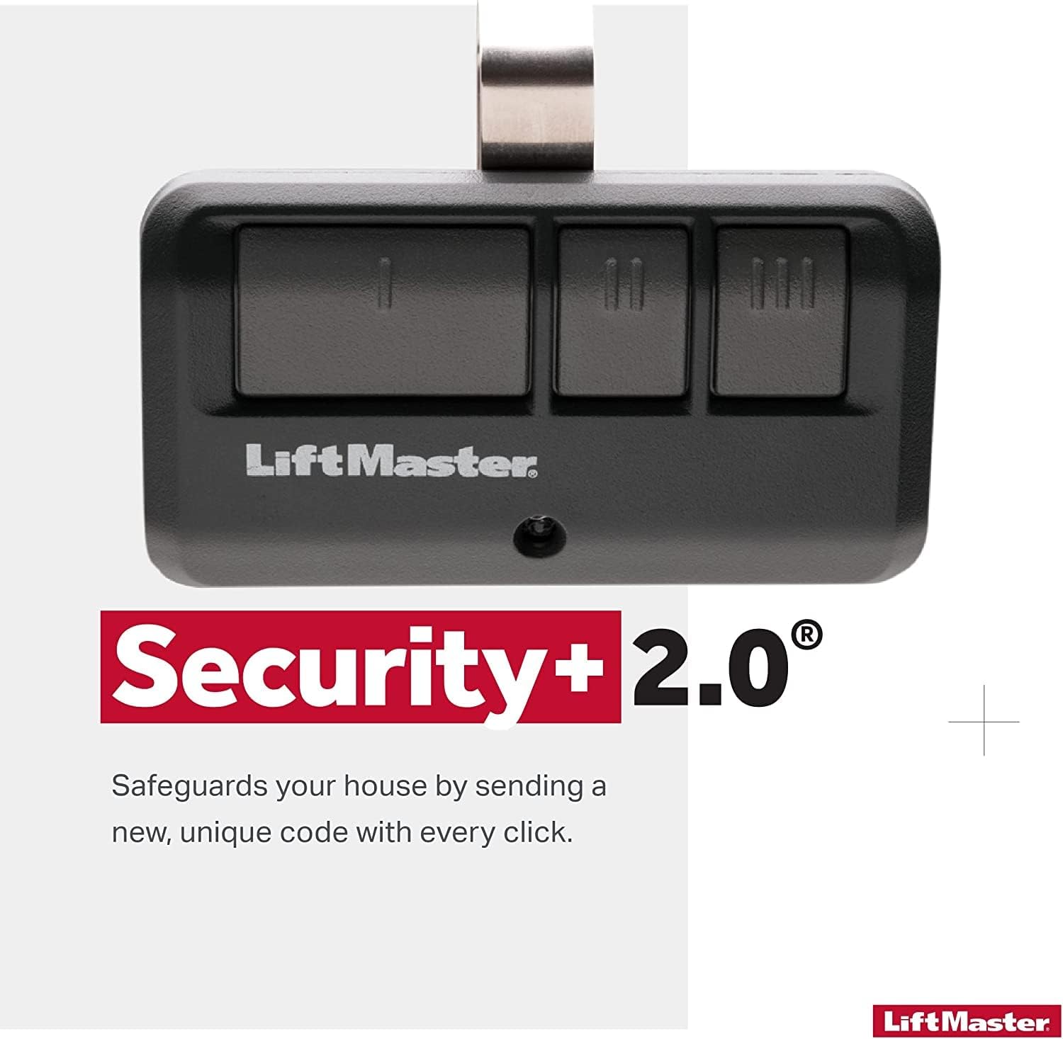 LiftMaster 893LM 3-Button Garage Door Opener Remote Control, Dark Gray