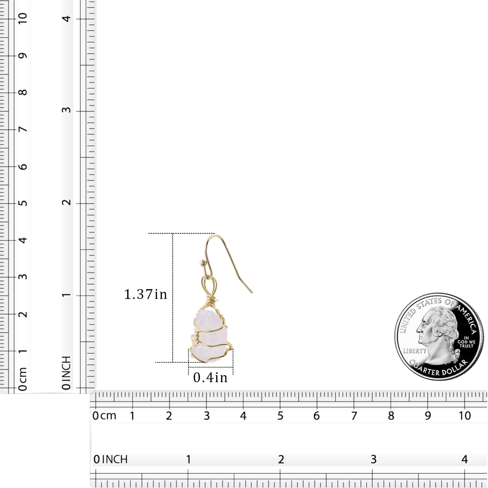 Light Pink Crystal Stone Dangle Earrings for Women Drop Handmade Earrings Rose Quartz Natural Stone Earrings Healing Crystal Earrings