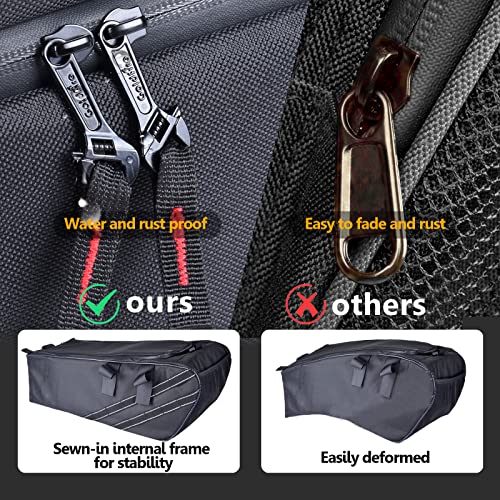 Sresk Ruckus Storage Accessories, Under Seat Storage Bag for Ruckus AKA Zoomer 2010-2022 Scooters Water and Tear Resistant 1680D Nylon with Shoulder Straps Luggage Saddle Bag (Black)