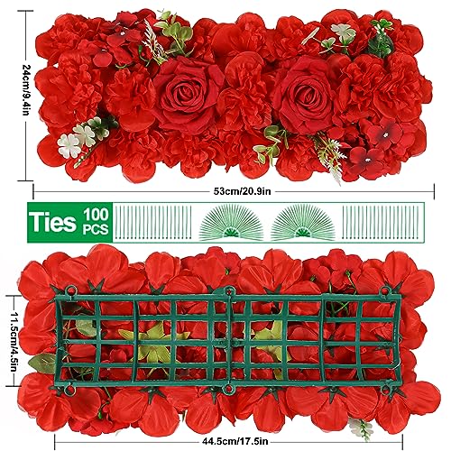 RIDDSEE Dinning Table Flower Centerpieces -6packs Blue Artificial Silk Flowers 3D Floral Arch Arrangements Center Piece for Party Bridal Shower Reception Sweetheart Dining Table Runner Decorations
