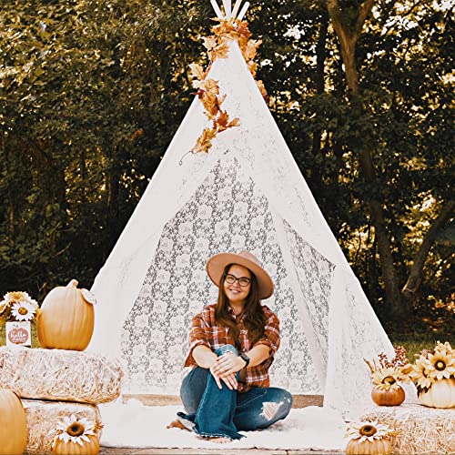 Huge Teepee Tent for Adult Super Large 85 inch Height Luxury Lace - Kids Adult Teepee Beach Tent for Party Outdoor Wedding Teepee Tent, Picnic Tent by Avrsol