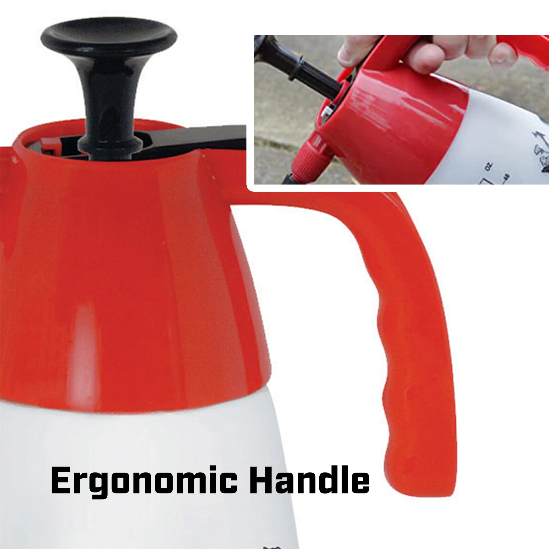 Chapin 1003 Made in USA 48 Ounce Farm and Field Hand Sprayer With Ergonomic Handle, Anti Clog Filter, Adjustable Nozzle, For Spraying Plants, Lawns, Weeds, Insects, Fertilizer, Translucent White