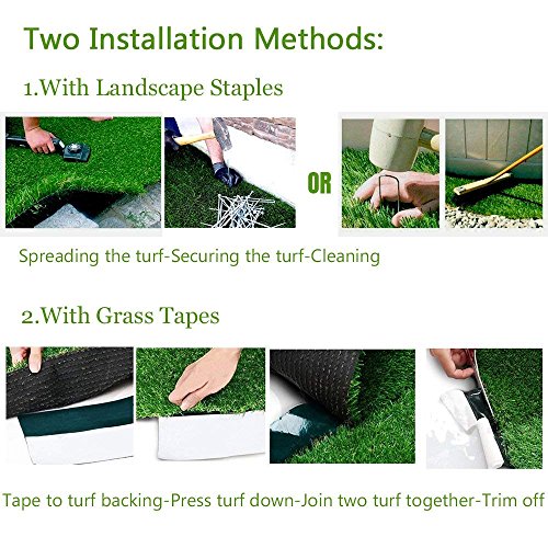 Goasis Lawn Artificial Grass Turf Lawn - 2FTX3FT(6 Square FT) Indoor Outdoor Garden Lawn Landscape Synthetic Grass Mat