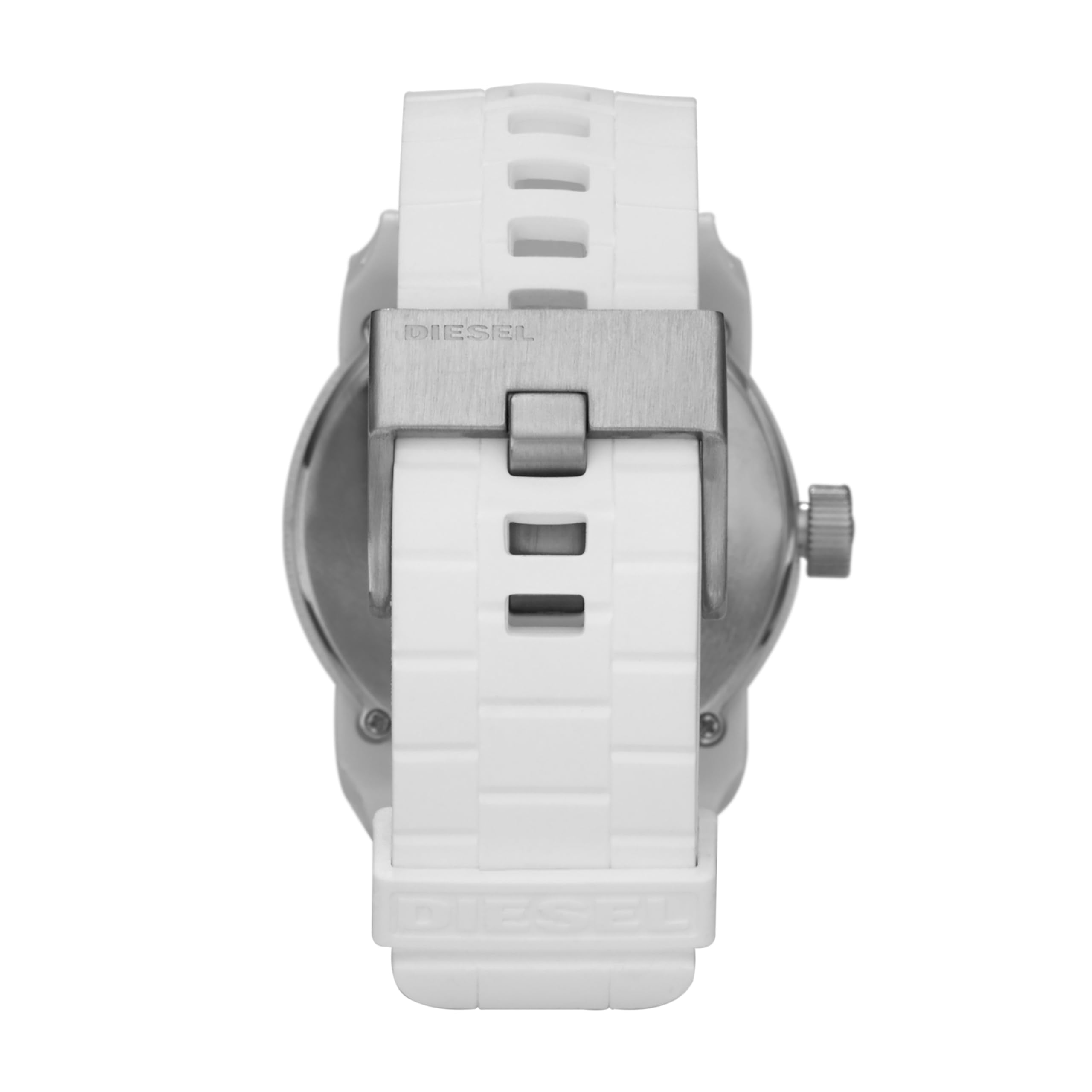 Diesel Double Down Silicone Three-Hand Analog Men's Watch, Color: White (Model: DZ1436)
