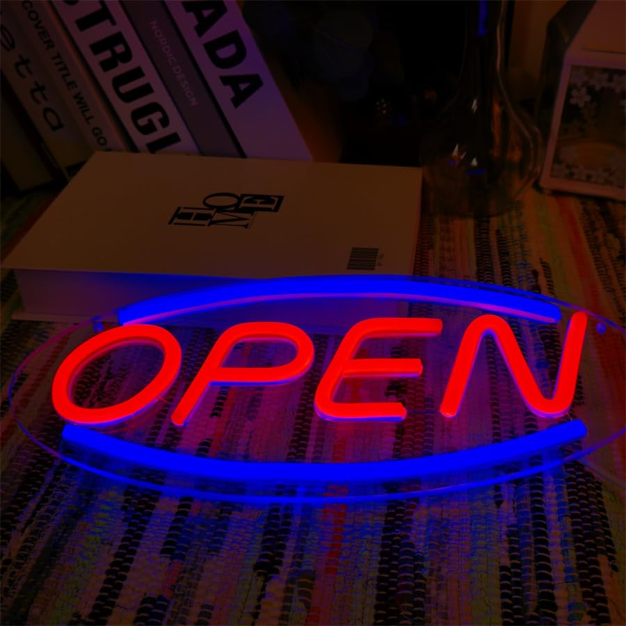LED Hustle Neon Sign Novelty Light, Wall Art Decorative Wall Hanging Sign For Bedroom Living Room girl boy Room Party Home Decor Neon Night Light USB Powered (Hustle1)