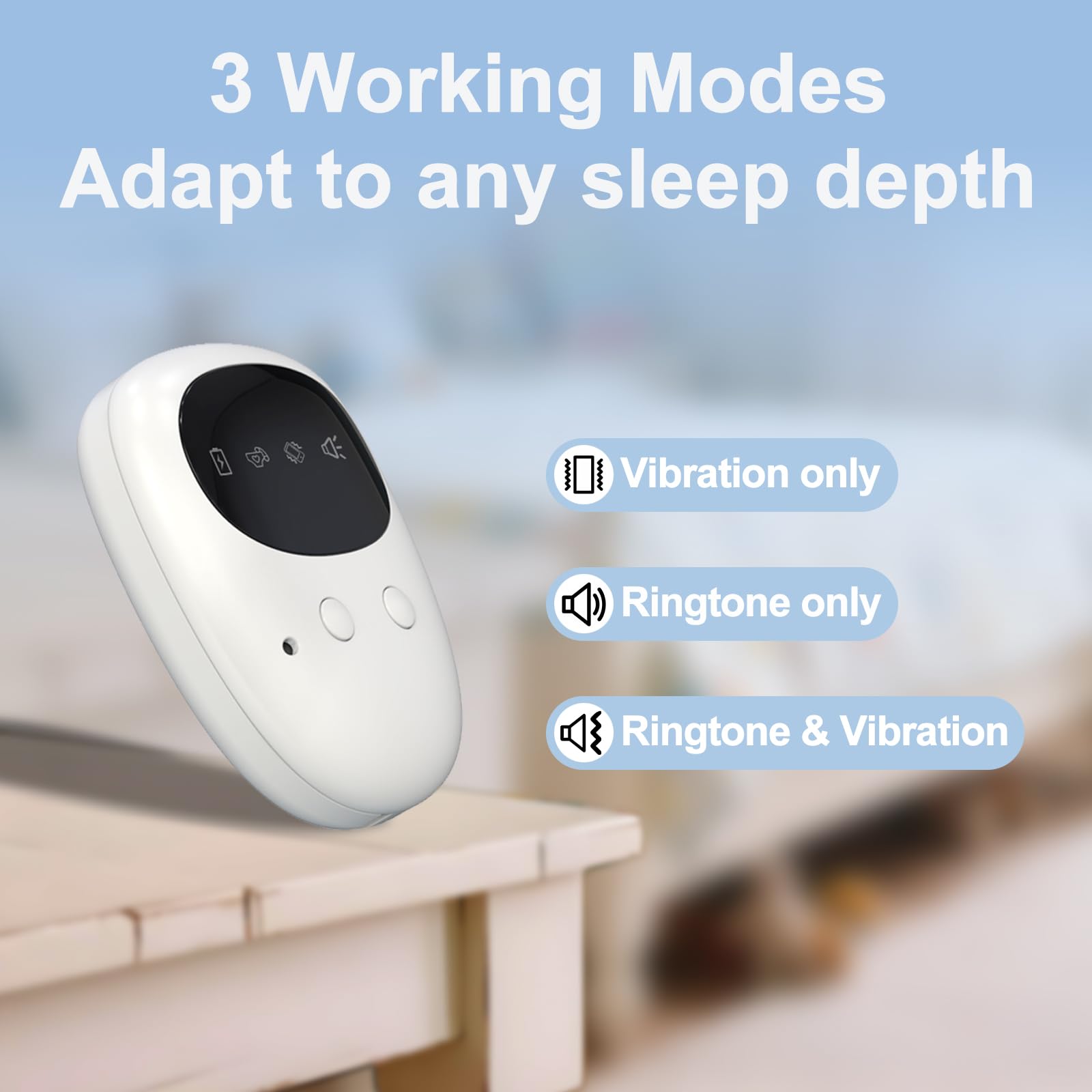 New Wireless Bed Wetting Alarm for Boys and Girls, USB-C Rechargeable Bedwetting Alarm with 3 Working Modes, Bed Wetting Solutions for Kids, Elderly, Night Time Potty Training for Kid